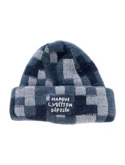 Pre-owned Louis Vuitton Wool Denim Beanie In Blue