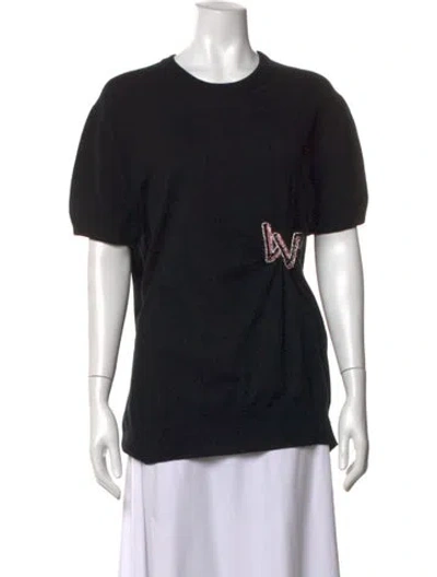 Pre-owned Louis Vuitton Wool Graphic Print Sweater In Black