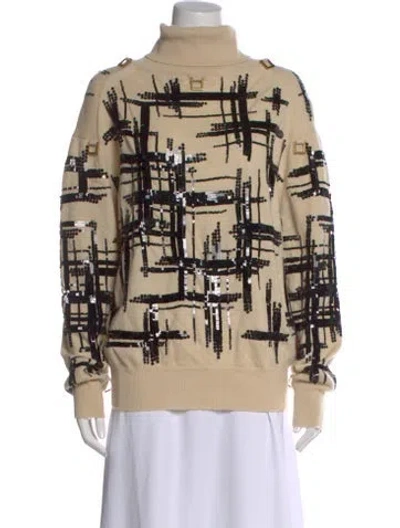 Pre-owned Louis Vuitton Wool Graphic Print Sweater In Neutral