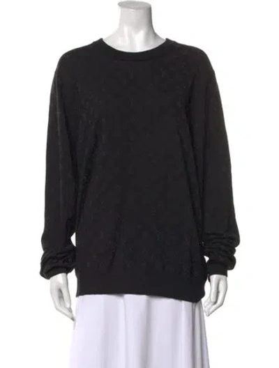 Pre-owned Louis Vuitton Wool Graphic Print Sweater W/ Tags In Black