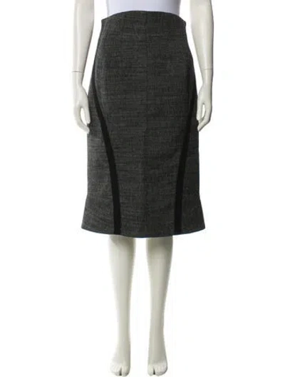 Pre-owned Louis Vuitton Wool Knee-length Skirt In Gray