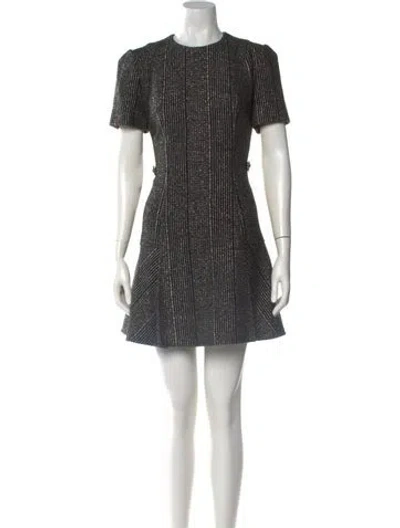Pre-owned Louis Vuitton Wool Mini Dress In Black