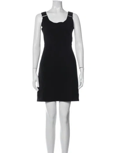 Pre-owned Louis Vuitton Wool Mini Dress In Black