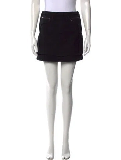 Pre-owned Louis Vuitton Wool Mini Skirt In Black