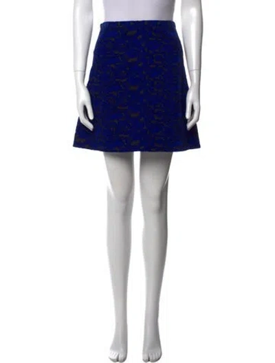Pre-owned Louis Vuitton Wool Mini Skirt In Blue