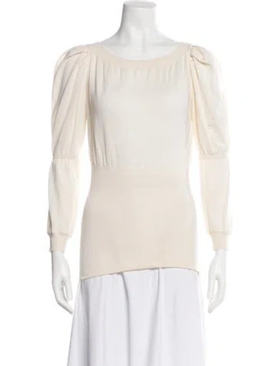 Pre-owned Louis Vuitton Wool Scoop Neck Sweater In Neutral
