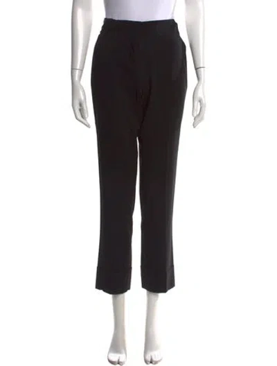 Pre-owned Louis Vuitton Wool Straight Leg Pants In Black