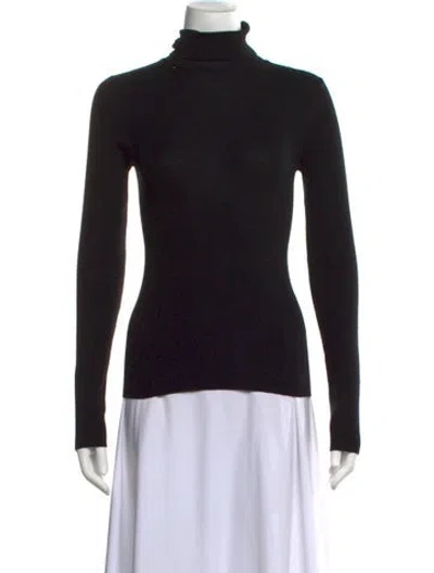 Pre-owned Louis Vuitton Wool Turtleneck Sweater In Black