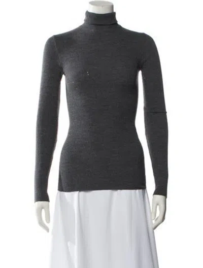 Pre-owned Louis Vuitton Wool Turtleneck Sweater In Gray