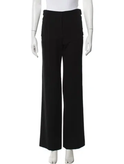 Pre-owned Louis Vuitton Wool Wide Leg Pants In Black