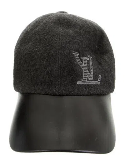Pre-owned Louis Vuitton Wool-blend Baseball Cap In Black