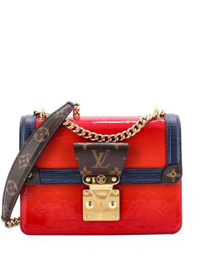 Pre-owned Louis Vuitton Wynwood Handbag Monogram Vernis With Monogram Canvas And Epi Leather Crossbody Bag In Blue