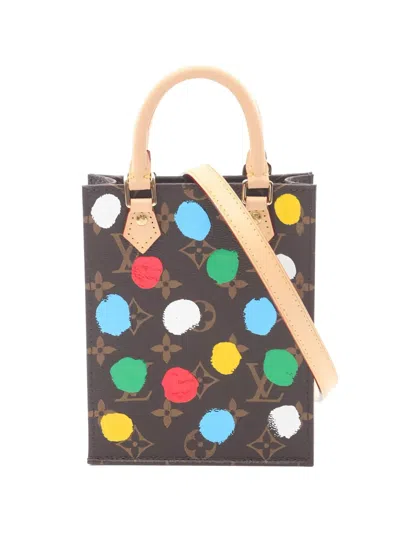Pre-owned Louis Vuitton X 2021s Yayoi Kusama Petit Sac Plat Tote Bag In Brown