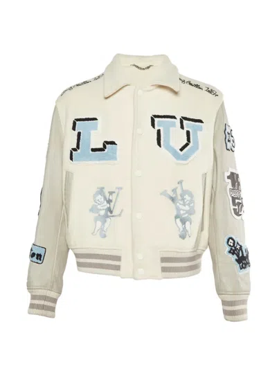 Pre-owned Louis Vuitton X Bugs Bunny Button-down Wool Varsity Jacket In Neutral