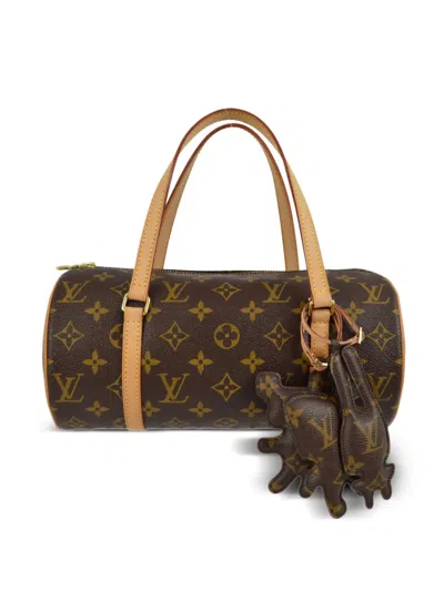 Pre-owned Louis Vuitton X Comme Des Garçons 2008 Papillon 26 Handbag In Brown