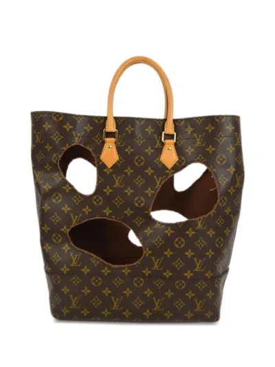 Pre-owned Louis Vuitton X Comme Des Garçons 2014 With Holes Tote Bag In Brown