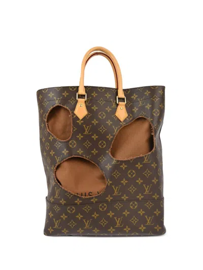 Pre-owned Louis Vuitton X Comme Des Garçons 2014 With Holes Tote Bag In Brown