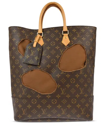 Pre-owned Louis Vuitton X Comme Des Garçons 2014 With Holes Tote Bag In Brown