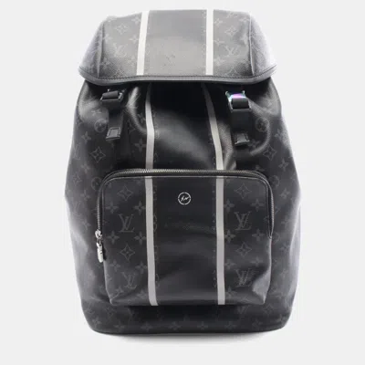 Pre-owned Louis Vuitton X Fragment Design Black Monogram Eclipse Leather Canvas Backpack