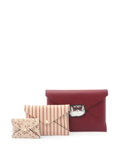 Pre-owned Louis Vuitton X Grace Coddington Kirigami Clutch Bag In Red