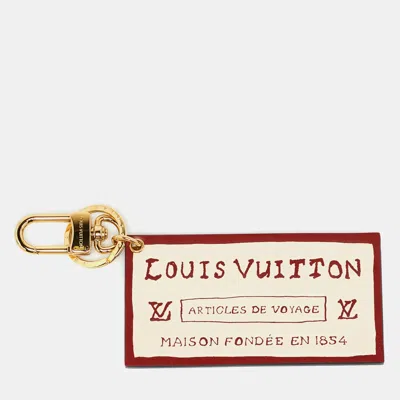 Pre-owned Louis Vuitton X Grace Coddington Travel Tag Bag Charm Multicolor Leather