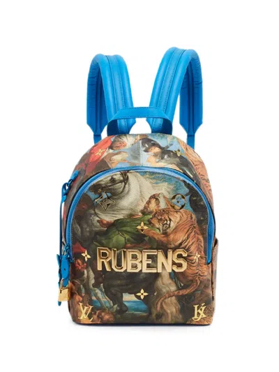 Louis Vuitton X Jeff Koons 2017 Rubens Palm Springs Graphic-print Backpack In Blue