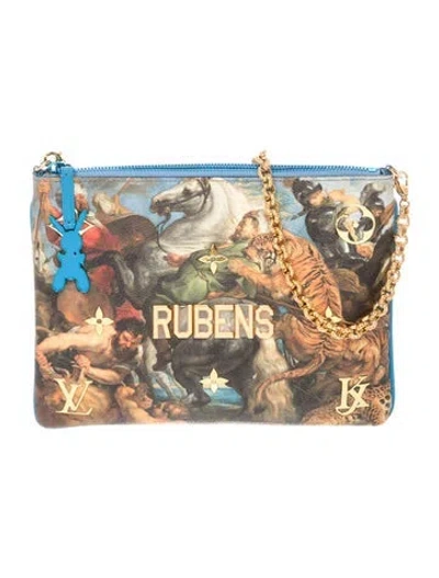 Pre-owned Louis Vuitton X Jeff Koons Masters Collection Rubens Pochette In Blue