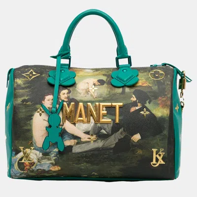Pre-owned Louis Vuitton X Jeff Koons Multicolor Masters Collection Manet Speedy 30