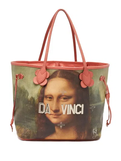 Pre-owned Louis Vuitton X Jeff Koons Neverfull Mm Tote Bag