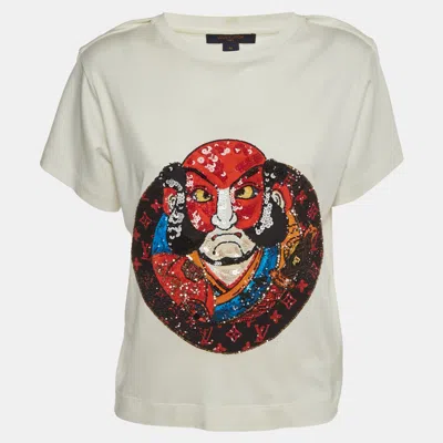 Pre-owned Louis Vuitton X Kansai Yamamoto White Kabuki Jersey T-shirt M