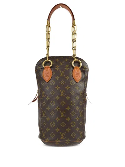 Pre-owned Louis Vuitton X Karl Lagerfeld 2014 Punching Pm Handbag In Brown