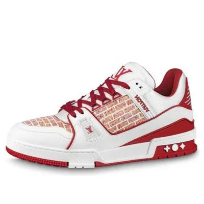 Pre-owned Louis Vuitton X Lady Pink Trainers 350 'white Red'