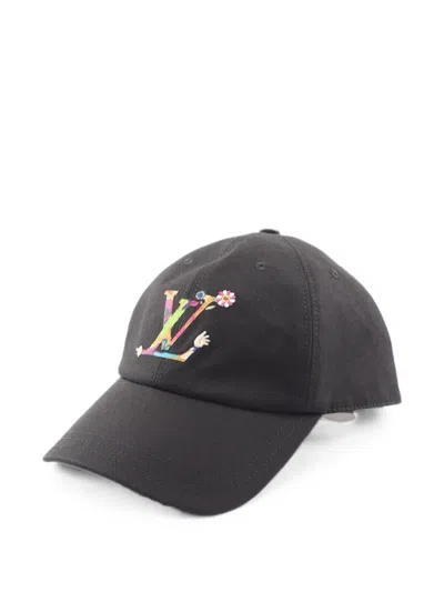 Pre-owned Louis Vuitton X Murakami 2024 Superflat Cap In Black