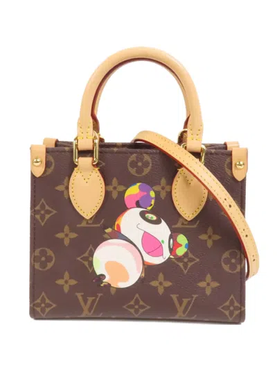 Pre-owned Louis Vuitton X Murakami Bb Onthego Tote Bag In Brown