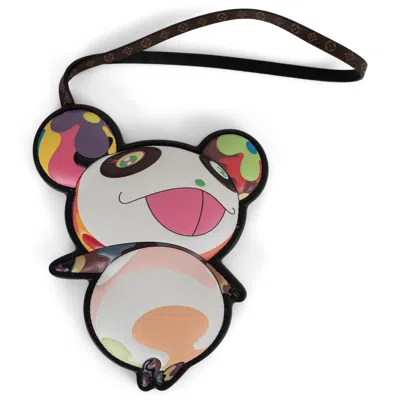 Pre-owned Louis Vuitton X Murakami Multi Leather 2025 Superflat Panda Bag Charm In Sand