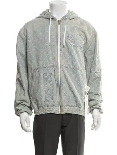 Pre-owned Louis Vuitton X Nba 2021 Lv Monogram Denim Jacket In Green