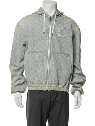 Pre-owned Louis Vuitton X Nba 2021 Lv Monogram Jacket W/ Tags In Blue