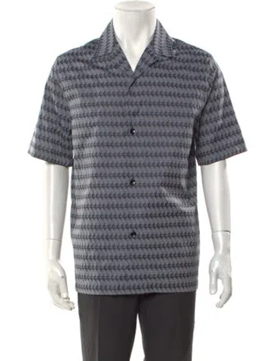 Pre-owned Louis Vuitton X Nba 2021 Signature Monogram Logo Short Sleeve Shirt W/ Tags In Gray