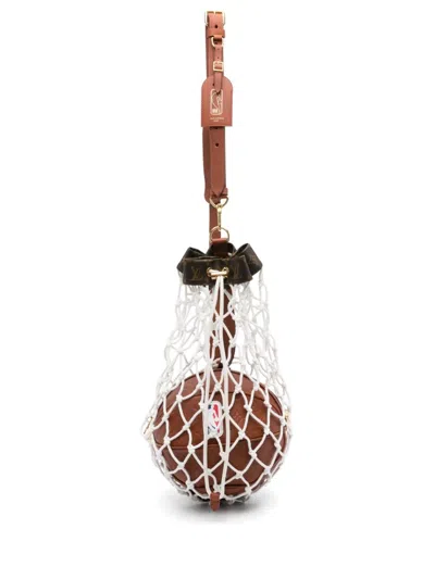 Pre-owned Louis Vuitton X Nba Ball In Basket Shoulder Bag In Brown