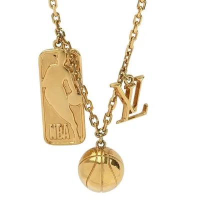 Pre-owned Louis Vuitton X Nba Flying Basketball Pendant In Gold