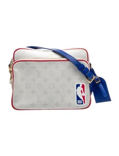 Pre-owned Louis Vuitton X Nba Lv Monogram Louis Vuitton Nil In White