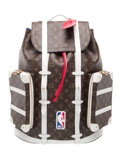 Pre-owned Louis Vuitton X Nba Monogram Backpack In Brown