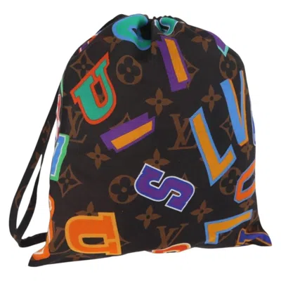 Pre-owned Louis Vuitton X Nba Pouch Monogram Canvas Brown Canvas Clutche & Pouche Bag ()