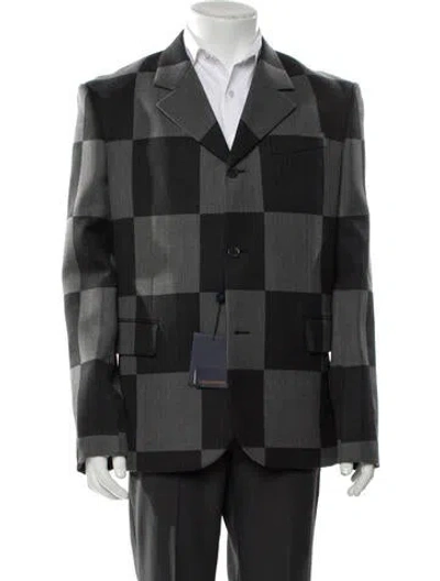 Pre-owned Louis Vuitton X Nigo 2020 Damier Graphite Pattern Coat W/ Tags In Gray