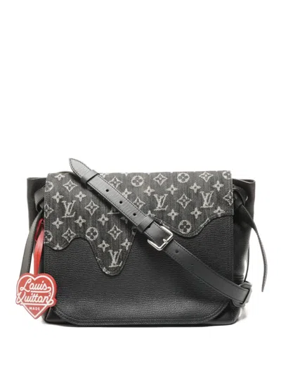 Pre-owned Louis Vuitton X Nigo 2021-2025 Besace Tokyo Monogram Shoulder Bag In Black