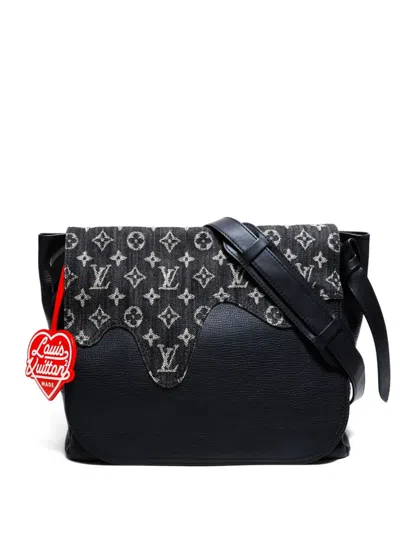 Pre-owned Louis Vuitton X Nigo 2021-2025 Besace Tokyo Shoulder Bag In Black