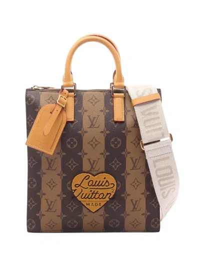 Pre-owned Louis Vuitton X Nigo 2021 Sac Plat Handbag In Brown
