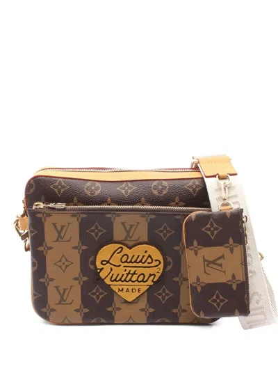 Pre-owned Louis Vuitton X Nigo 2021s Logo Patch Cross Body Bag In Brown