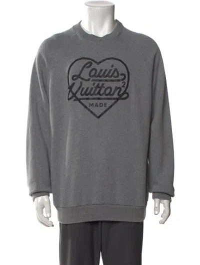 Pre-owned Louis Vuitton X Nigo 2022 Graphic Print Pullover In Grey