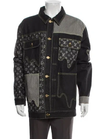 Pre-owned Louis Vuitton X Nigo 2022 Lv Monogram Denim Jacket In Blue